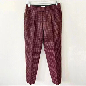 kate spade red diamond on black ankle pants